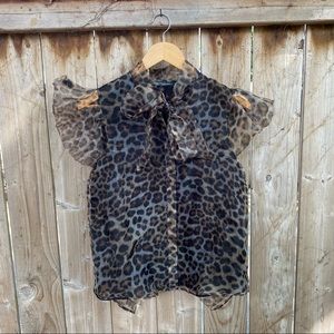 Cheetah print blouse